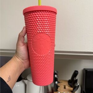 Starbucks Coral Textured Tumbler